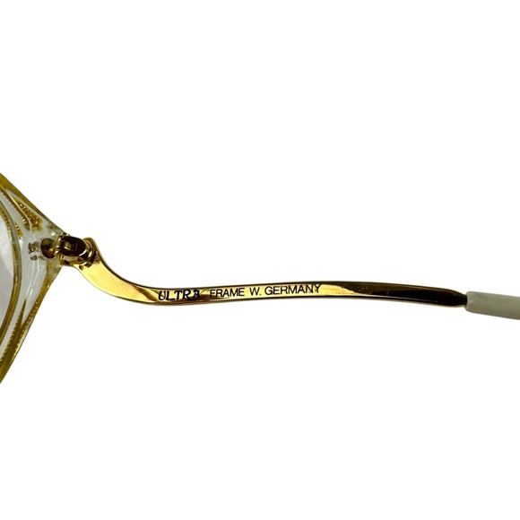 Rare ULTRA Zanadu Designer Gold Cat Eye Glasses Classic Clear Frames 59 18 NOS main image 13